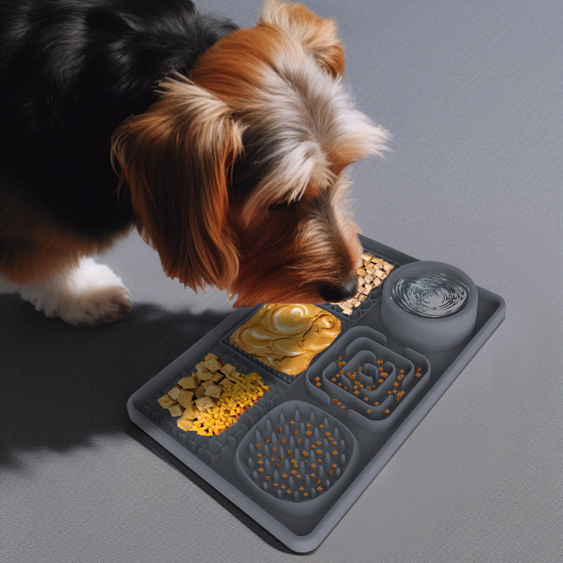 Dog Food Utensils Pet Gardening Dog Food Bowl Feeding Tool Durable Stainless Steel Non-slip Silicone Base